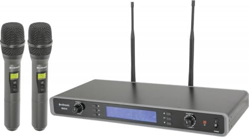 Professional Dual Wireless Handheld Microphone System | Tuneable UHF