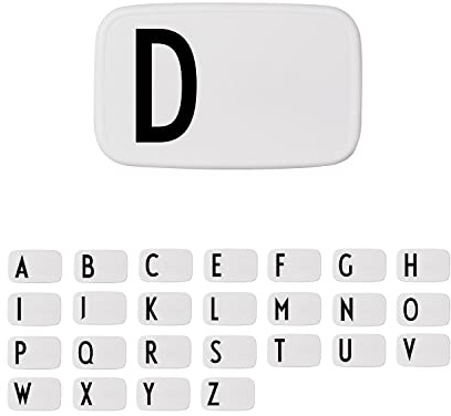 Design Letters Personal Lunch Box White | Personalised Food Storage Container for Men, Women, Girls and Boys | White Lunch/Food Box for Travel | Use as Sandwich Box | Dishwasher & Microwave Safe