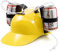 BeerHelmet® Gelber Bierhelm | Anti-Durst-Helm | 2 Getränkehalter mit wiederverwendbaren, integrierten Strohhalmen | Verstellbare Größe | Aperitif und Trinkspiel | OriginalCup®