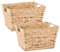DII Z02006 - Cesta de almacenamiento de jacinto de agua natural con asas, juego de 2 unidades, tamaño mediano