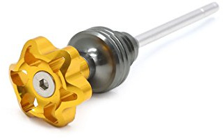sourcingmap Gold Tone 4.1 Inch Length Motorcycle Oil Tank Level Gauge Dipstick for GY6 Engine