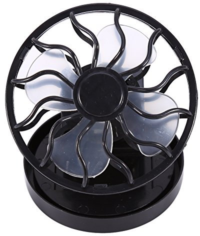 GOTOTOP Elektrische Mini-Clip-on Solar-Ventilator Klimaanlage Kühler Kühler Portable Solar-Panel Mini Fan Reisen Camping Wandern Strand im Freien Kühlung