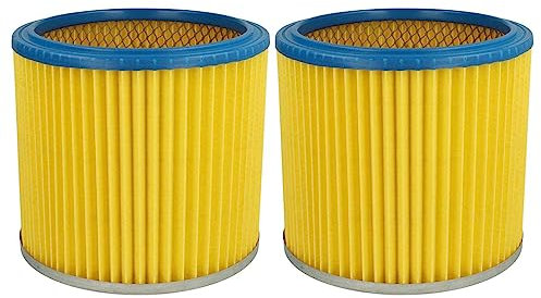 vhbw 2x filtre plissé compatible avec Parkside PNTS 30/4(E/S), 30/6(E/S), 30/7(E/S) aspirateur - bleu/jaune
