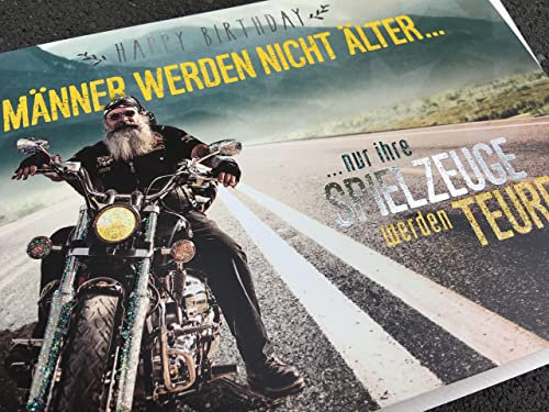 EDUCATES Geburtstagskarte: Männer werden nicht älter, nur ihre Spielsachen mehr