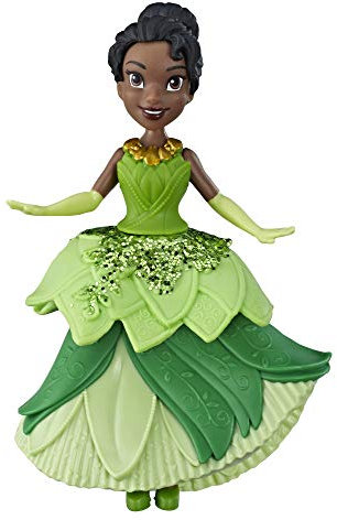 Hasbro Disney Prinzessinnen Tiana Puppe zum Sammeln mit glitzerndem, grünem Klip-Kleid, Königliche Klips Spielzeug für Kinder ab 3 Jahren, E4862ES0