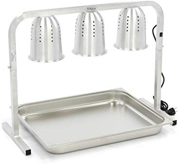 Maxima Gastro Wärmelampe - 3 Lampen - inkl. Lampen und 1 x 1/2 GN -Behälter