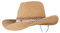 Unbekannt Damen Cowboy Hüte Westernhut Sonnenhut Breiter Krempe Gartenhut Hut Strandhut mit Pompoms Deko, Braun