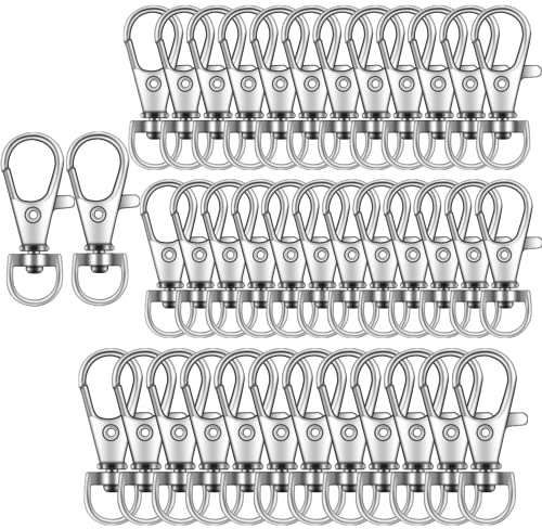 100PCS Premium Key Chain Clip Hooks Swivel Clasps Lanyard Snap Hook Keychain Hooks for Lanyard Key Rings Crafting