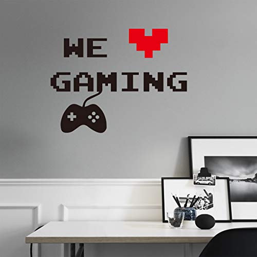 Gaming English Game Love Wall Stickers PVC Study Children's Room Bedroom Background Wall Decoration Self-Adhesive 43 * 56cm