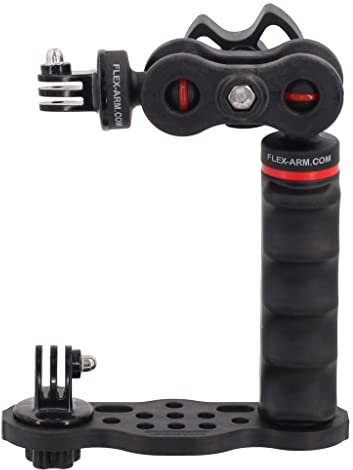Platine Stabilisateur de Plongee sous-Marine GO-Tray avec Poignée à Boule de 25 mm et Supports Lampes pour Compact Caméra Et Caméra d'action pour GoPro FLEX-ARM GOTR09