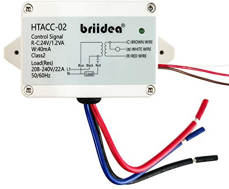 Relè 220V 240V Briidea, interruttore on/off relè di riscaldamento elettrico con trasformatore incorporato 24V, ricambio per qualsiasi relè, compatibile con termostato 24V