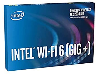 Intel Compatible Wi-Fi 6 AX200 Desktop Kit, WLAN + Bluetooth 5.2 Adapter - M.2/A-E-Key