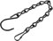 sourcing map Hanging Chains 24cm Extension Link with S Shaped Hook for Plant Basket Lantern Ornament, Black Pack of 2