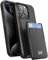 TORU CX PREMIUM for iPhone 12 Pro/iPhone 12 Hard Wallet Case with Detachable Sliding Card Holder for 3 Cards | Slim Dual Layer Protective Shockproof Cover for Wireless Charging - Black