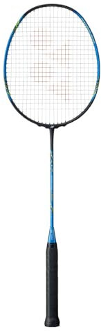 YONEX Japanischer Badmintonschläger Nanoflare Junior, normale Größe 4UG7, 83 g, schmaler Griff, Cyan (NFJRF) Unstrings