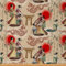 Japanischer Stoff mit Ukiyoe Motiv Meterware traditioneller japanischer Geisha Mädchen Stil Entwurf Polsterstoff für Stühle exotischer Drache Bambus dekorativer wasserdichter Stoff 460x150cm