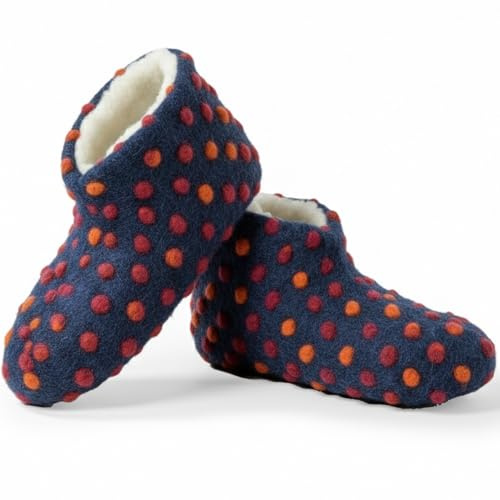 MYNE Bettschuhe IamFlauschi Melting IceBlau Größe 36/37 - Kuschelig Warme Hausschuhe aus Schafwolle - Hüttenschuhe für Damen und Herren