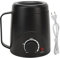 Chauffe Cire Épilation110-240 V,Chauffe-Cire,Pot de Cire Fondant Professionnel et réglable,Pot de Cire à température Rapide,kit de Chauffe-Cire électrique pour Corps Entier,Jambes,Visage(EU Plug)