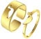 QIAMNI Gold Ente Versprechen Ring für Paar einstellbare passende stapelbar Ring Verlobung Ehering für Frauen Männer