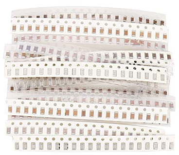 Harissess 320 Stück 16 Werte 20 Jeder 1206 SMD Widerstands-Kit 10P-22UF Chip Keramik Kondensator Elektronisches DIY Kit (320 Stück 16 Werte 1206)
