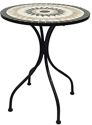 INDA-Exclusiv Schöner mediteraner Mosaik Tisch Mosaiktisch Gartentisch Gartenmöbel Bistrotisch 60 x 70cm