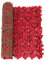 SPORTARC Künstlicher Zaun, künstlich für Kirschblütenblätter, Sichtschutzzaun, Haus, Garten, Blumen, Hecke für Wanddekoration, Zaunblende und Sichtschutz, 24 x 100 cm (rot)