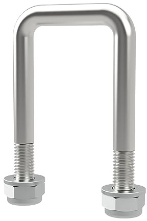 U-Bügelschraube M10 mit Stopmuttern Boot Sliphilfe Trailer verzinkt M10, LW=41, LH=85 mm