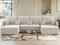 Bestmobilier Petra – Wohnlandschaft U-Form – 7-Sitzer – mit Schlaffunktion – mit Bettkasten – aus Samt Beige