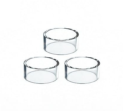 WratryParts 3pcs Replacement Fat Bubble Straight Glass Tube Tank for SMOK R-KISS 2, G-PRIV 4 Kit with TFV18 Mini RTA Tank (2-Ml for TFV18 Mini)
