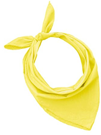 JOPHY & CO. Halstuch aus 100% Baumwolle, 3/5/10 Stück, für Damen, Herren, Kinder, Unisex, einfarbig und/oder mit Paisleymuster, Ref. A644, gelb, Set 10 Stück