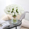 JUSTOYOU 15pcs künstliche Seide weiße Tulpenblumen mit Stängeln, Real Touch Latex gefälschte Tulpen Blumen in Box, Tulpe künstliche Blume für Hochzeit Home Garten Dekoration (weiß-15)
