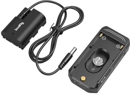 SMALLRIG Battery Adapter Mount Plate für LP-E6NH with Dummy Akku, für Canon R5/R5C und für BMPCC 4K/6K/6K Pro, mit USB-C-Anschluss und Zwei DC-Ausgängen, für NP-F970, NP-F550, NP-F770-4340