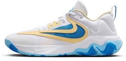 Nike Herren Giannis Immortality 3 Basketballschuh, White/Light Laser Orange/Soft Yellow/Light Photo Blue, 45 EU
