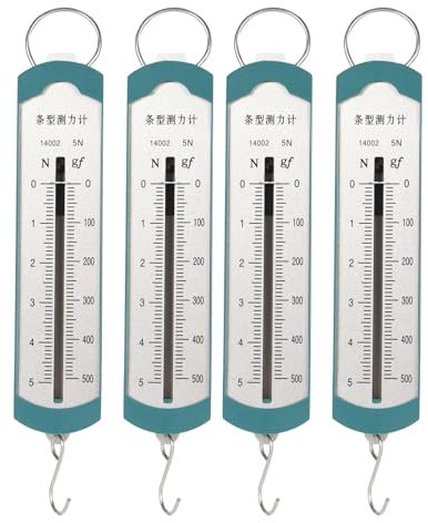 Tyenaza Dinamometro a Molla da 4 Pezzi, Misuratore di Forza a Barra Portatile Accurato 5N, Scala a Molla del Misuratore di Forza di Newton per Esperimenti Meccanici di Fisica degli Studenti