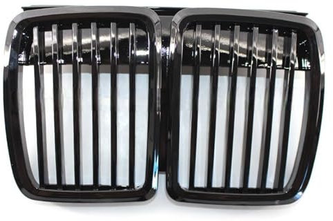 Kühlergrill Front Grill Für BMW 3 series E30 1982 1983 1984 1985 1986 1987 1988 1989 1990 1991 1992 1993 1994, Verschleißfest wetterfest und langlebig Sport Stil Autoersatzteile Dauerhaft Grill