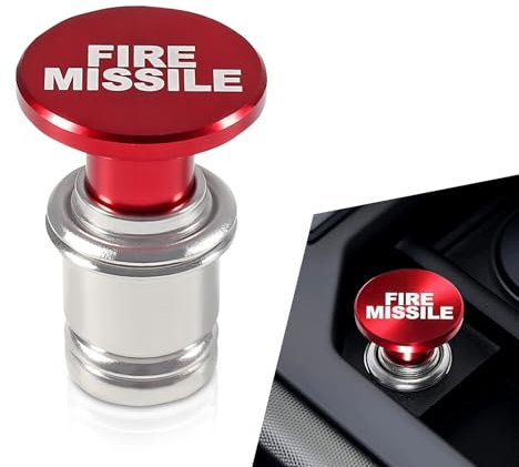 jokormo 1 x Auto-Zigarettenanzünder, 4,5 cm x 3,2 cm, Aluminiumlegierung, Zigarettenanzünder mit speziellem Buchstabenmuster, universell für die meisten Autos, LKWs (rot)