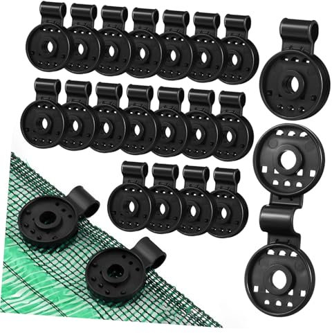 Happyyami 50pcs Shade Net Clip Greenhouse Shade Netting Clips Sun Shade Fix Clamp Net Clip Awning Clips Shade Mesh Clip Shade Cloth Clips Sunshade Net Fastening Clip Net Clips Plastic Black