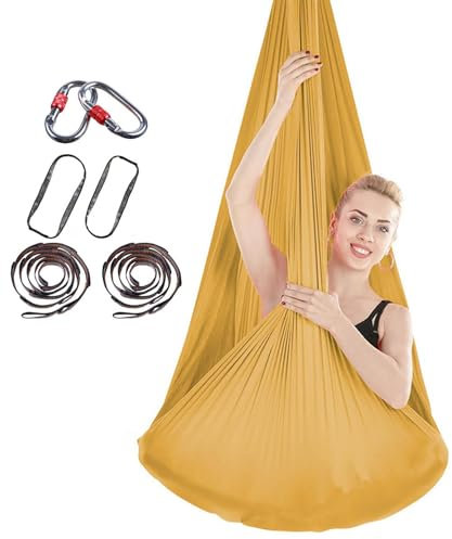 PRMTYUP Columpio De Yoga, Columpio EláStico De Aire Antigravedad, Kits De Hamacas De Yoga De 4 M, Hamacas Duraderas, Telas AéReas para Yoga, Equipo De Danza AéRea para Pilates,02,4 * 2.8m