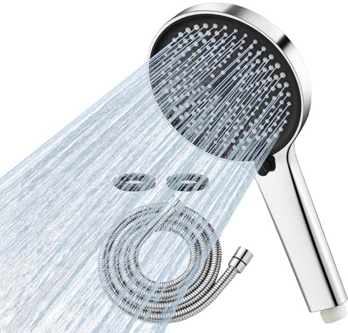 Colist Shower Head and Hose 2M, High Pressure Shower Heads with 5 Spray Modes, Universal Power Boosting for Low Water Pressure