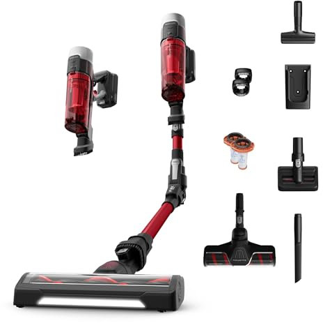 Rowenta RH2099WO, 162_Cordless ST.Clean.V, Nero + Rosso