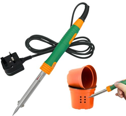 LUKHMELF Plant Pot Perforator,Electric Flowerpot Perforation,Flowerpots Drilling,Add Drainage Holes to Plastic Pots for Indoor/Outdoor Gardening,Planting Tool for DIY Enthusiasts