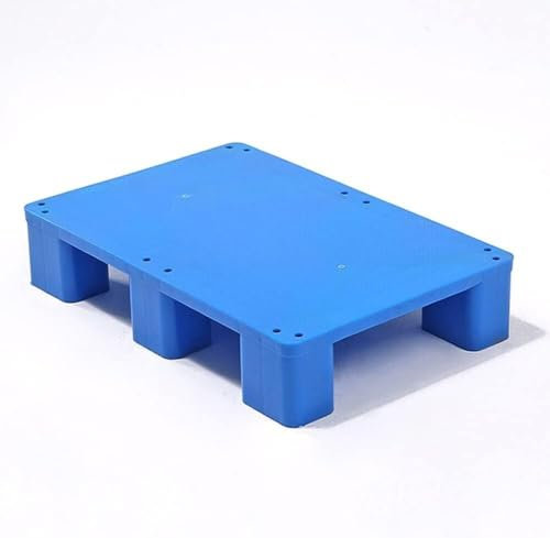 Blaue Kunststoffpalette – Schwerlastregal für Lager, Garage, Küche – Plattformregal (80 x 80 x 12 cm, 1 Stück) – effiziente Aufbewahrungslösung
