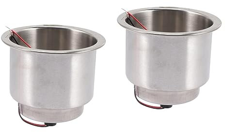 MUCKLILY 2pcs Led Light up Cup Holder Car Vent Cup Holder for Car Portable Boat