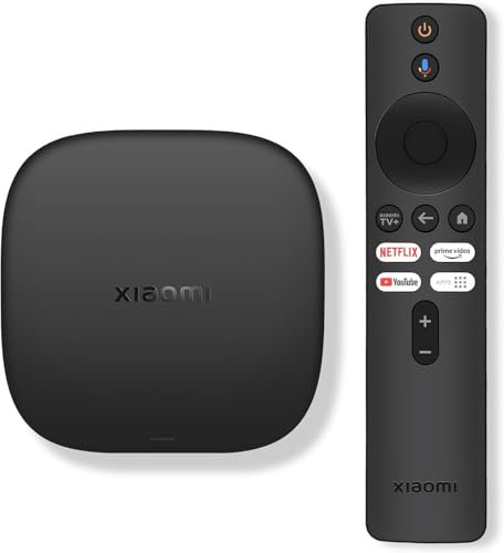 Xiaomi TV Box S 4K 3Nd Generation | Mibox Résolution 4K Ultra HD | Chormecast Compatible avec Google TV | Bluetooth 5.2 et WiFi Double Bande Noir | Android TV 10.0 intégré