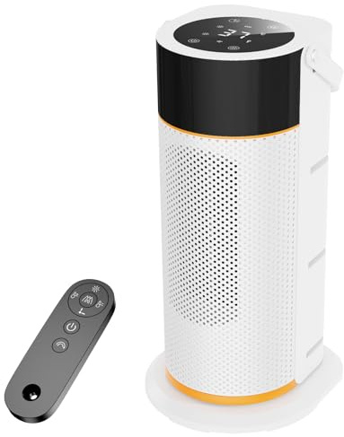 HiLUNDA 2000W Energiesparend Heizlüfter Leiser – PTC Keramik Schnell Heizstrahler mit Fernbedienung, Timer, 70°-Schwenkfunktion, LED-Anzeige für den Einsatz im Büro, Schlafzimmer, Bad, Zuhause