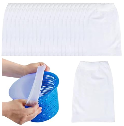 Pool Skimmer Socks,20 PCS Reusable Ultra Fine Mesh Pool Skimmer Socks Pool Filter Saver Socks for Swimming Pools Cleans Debris and Leaves Protects Skimmer Basket for Above Ground Pools