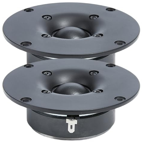 JTQYFI Tweeter de cúpula de 4 pulgadas 8 ohmios Max60 W 104 mm de alto rendimiento con frontal para altavoces frontal de plástico