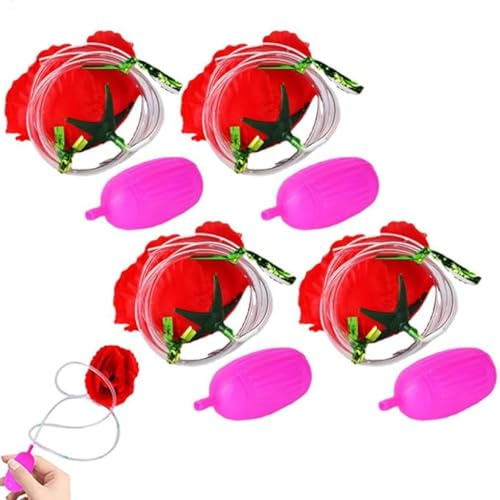 4 Stück Spritzblumen Streich, Wasserblume Clown Mit Spritzfunktion, Spritzende Streich Spielzeug, Narrengag Scherzblume Clown Spritzblumen Spielzeug, Für Feiertage Halloween Feste & Veranstaltungen