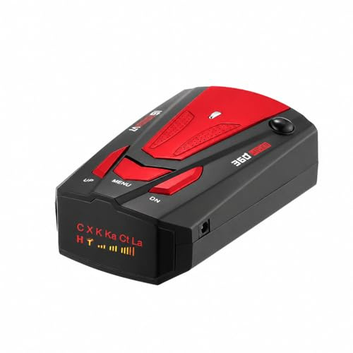 Speeder Pro Radar Detector Car Radar radar detector Speed Camera Detector Long Range Detection Compact Dashboard Device for Motorway City and Car Travel (Red)