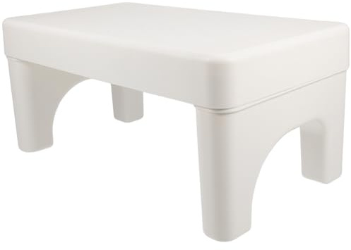 BESTOYARD Marchepied pour Toilettes Adulte en Pp Blanc 14.17in X 7.87in X 6.69in Tabouret Confortable pour Salle de Bain, Adapté aux Garçon et Filles et Adultes la Maison